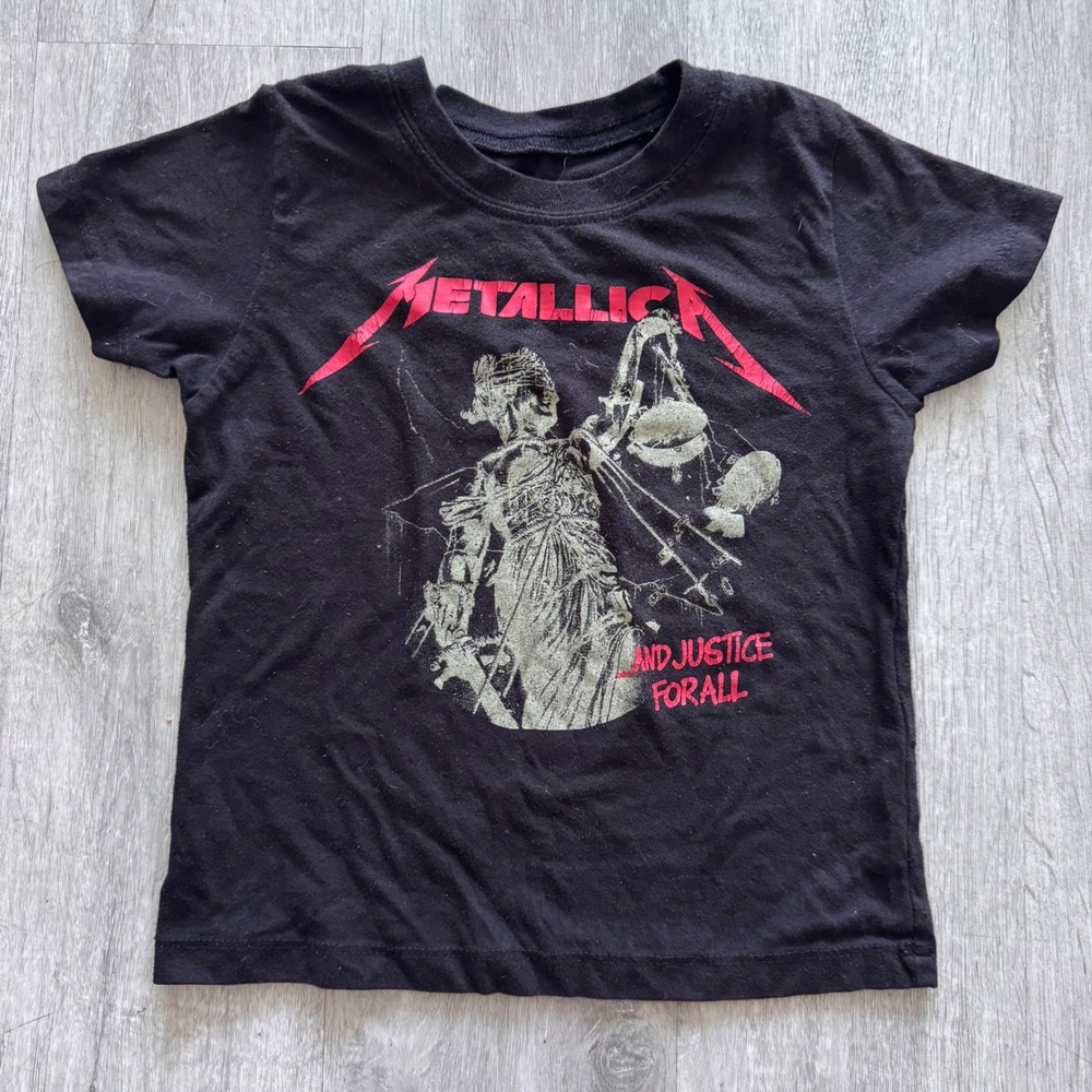 Metallica Kids And Justice For All Graphic T-Shirt Black 4T RN 153105